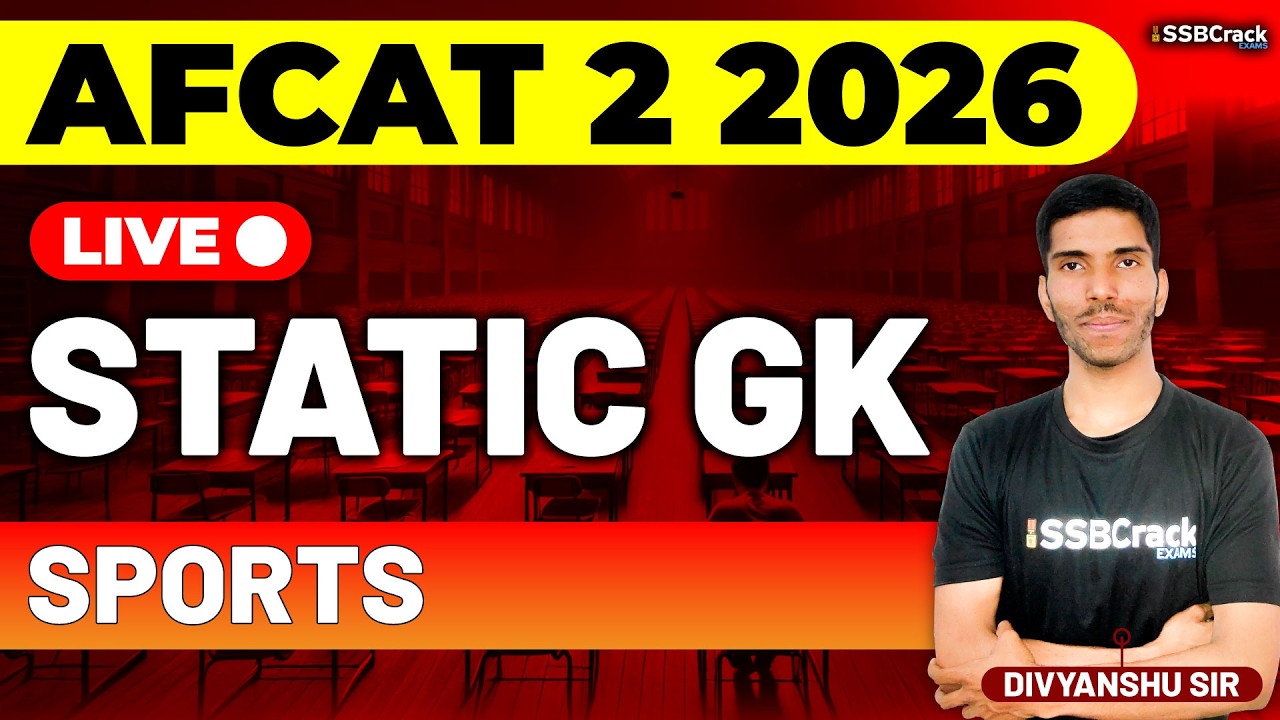AFCAT 2 2026 Exam Static GK Live - Sports