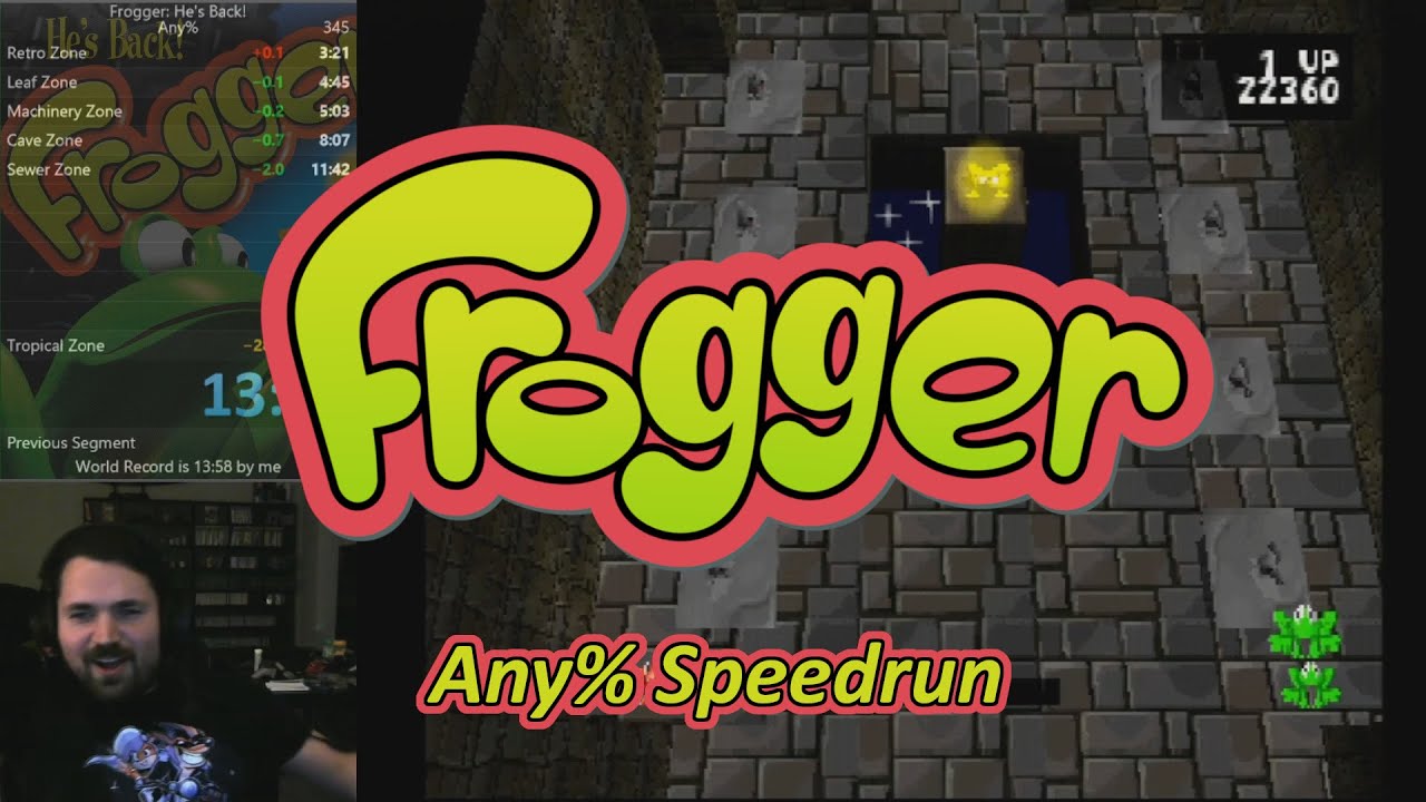 Frogger (He's Back!) Any% Speedrun in 13:58