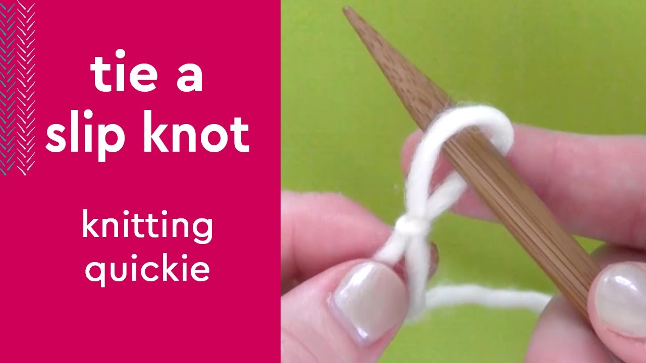 Tie a Slip Knot &bull; Knitting Quickie  #studioknit #knittingforbeginners #knittinghelp