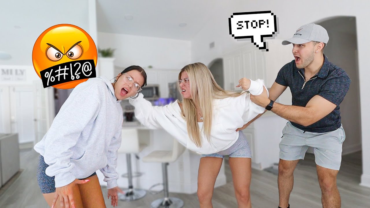 FIGHTING WITH MY TWIN in front of my HUSBAND PRANK!!