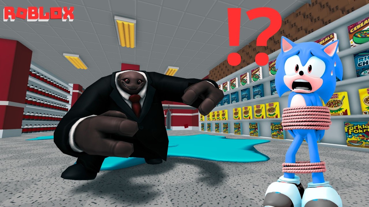 Sonic играет в Mr Yummy’s Supermarket, смешные моменты | ROBLOX
