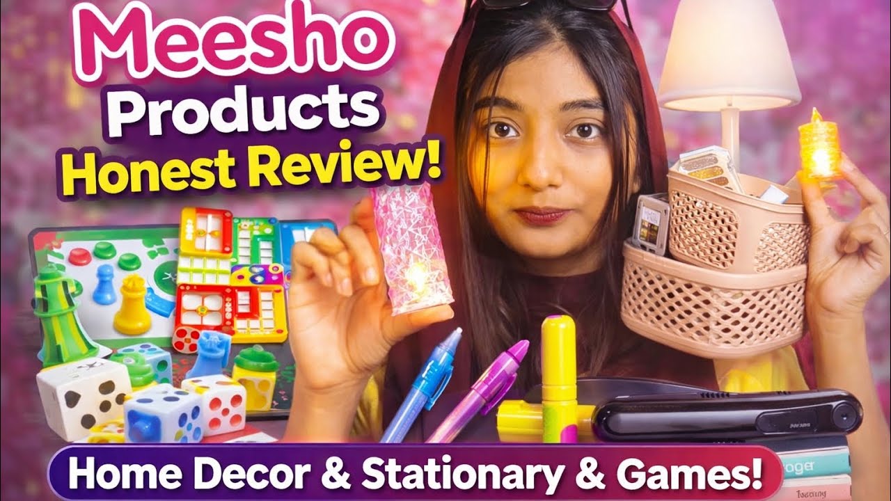 MEESHO FINDS HONEST REVIEW 🎒📦| HOME DECOR 🏡 |STATIONARY ♡| GAMES 