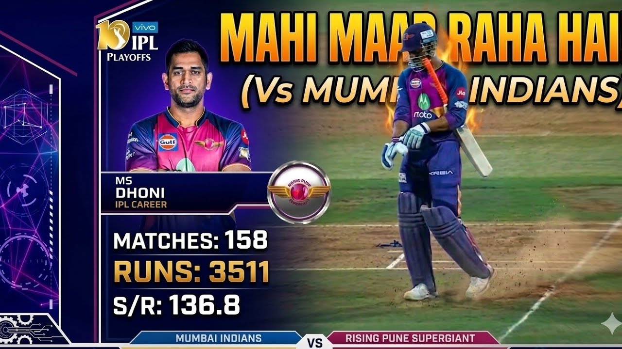 MAHI MAR RAHA HAI AGAINST MUMBAI 🏏 Unbelievable Power Hitting || RPS vs MI 2017 #highlights #msdhoni