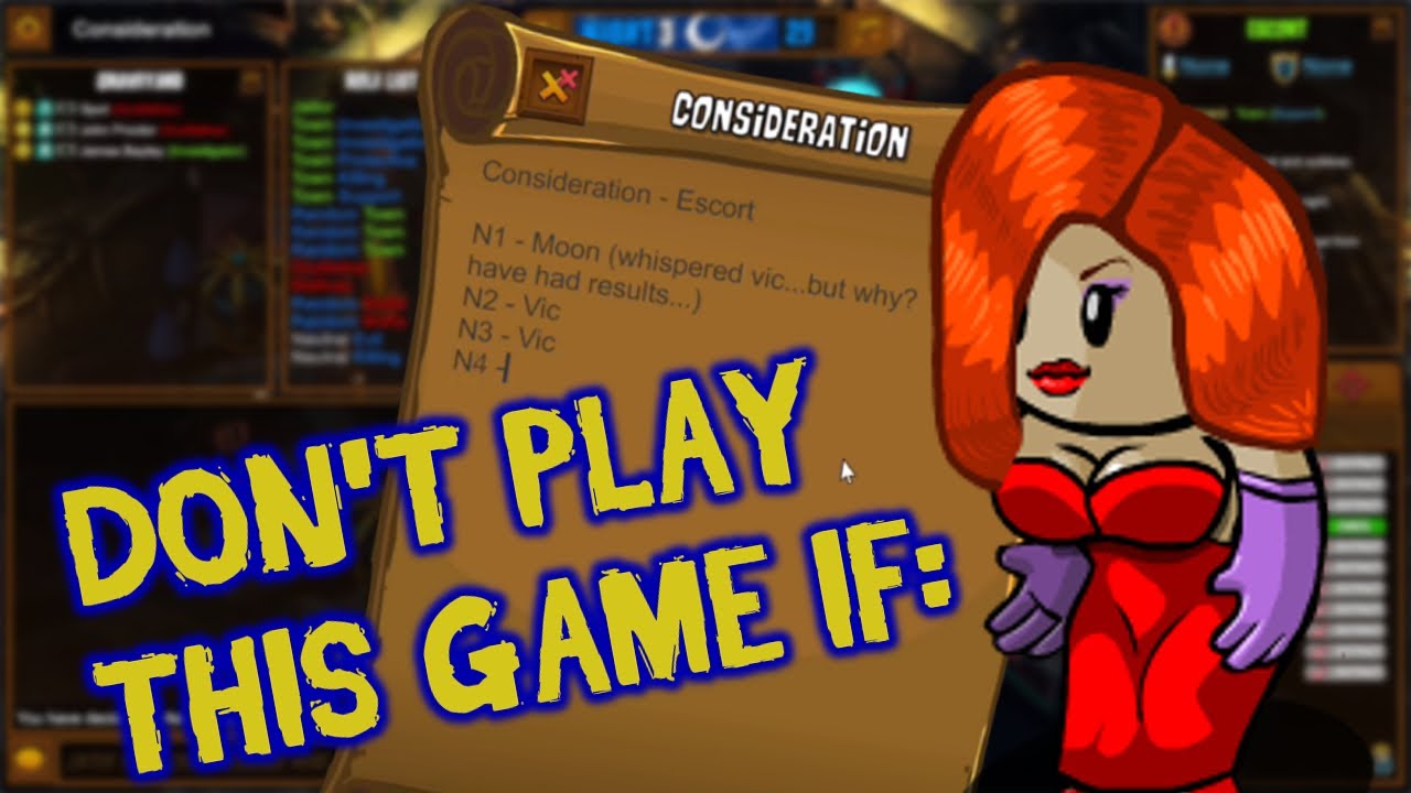 Town of Salem | DON'T EVEN PLAY THIS GAME IF | Escort Gameplay