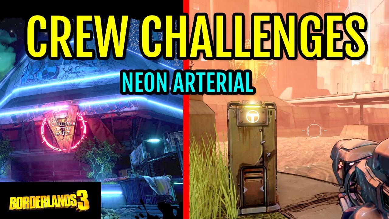 ALL Crew Challenge Locations: Neon Arterial (Planet Promethea) | Borderlands 3
