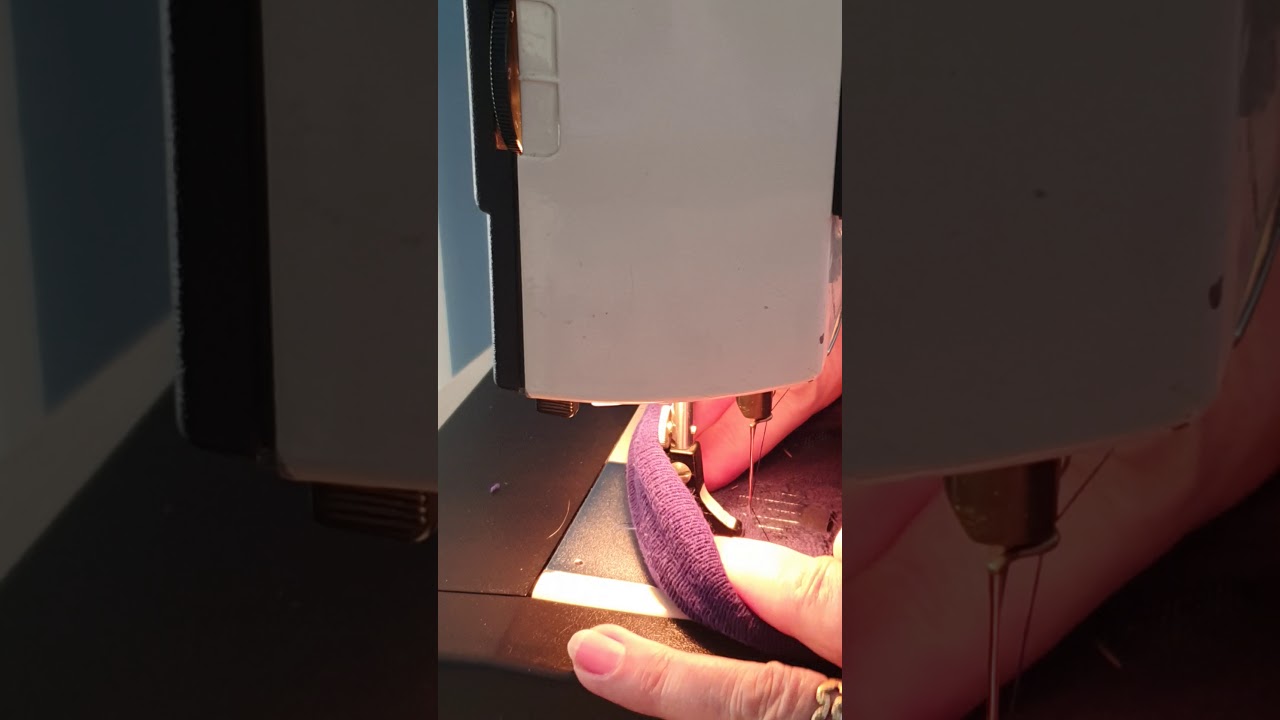 How to darn a sock on a sewing machine.