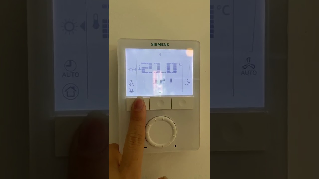 Turn on comfort cooling. Seimens Thermostat RDG100T.