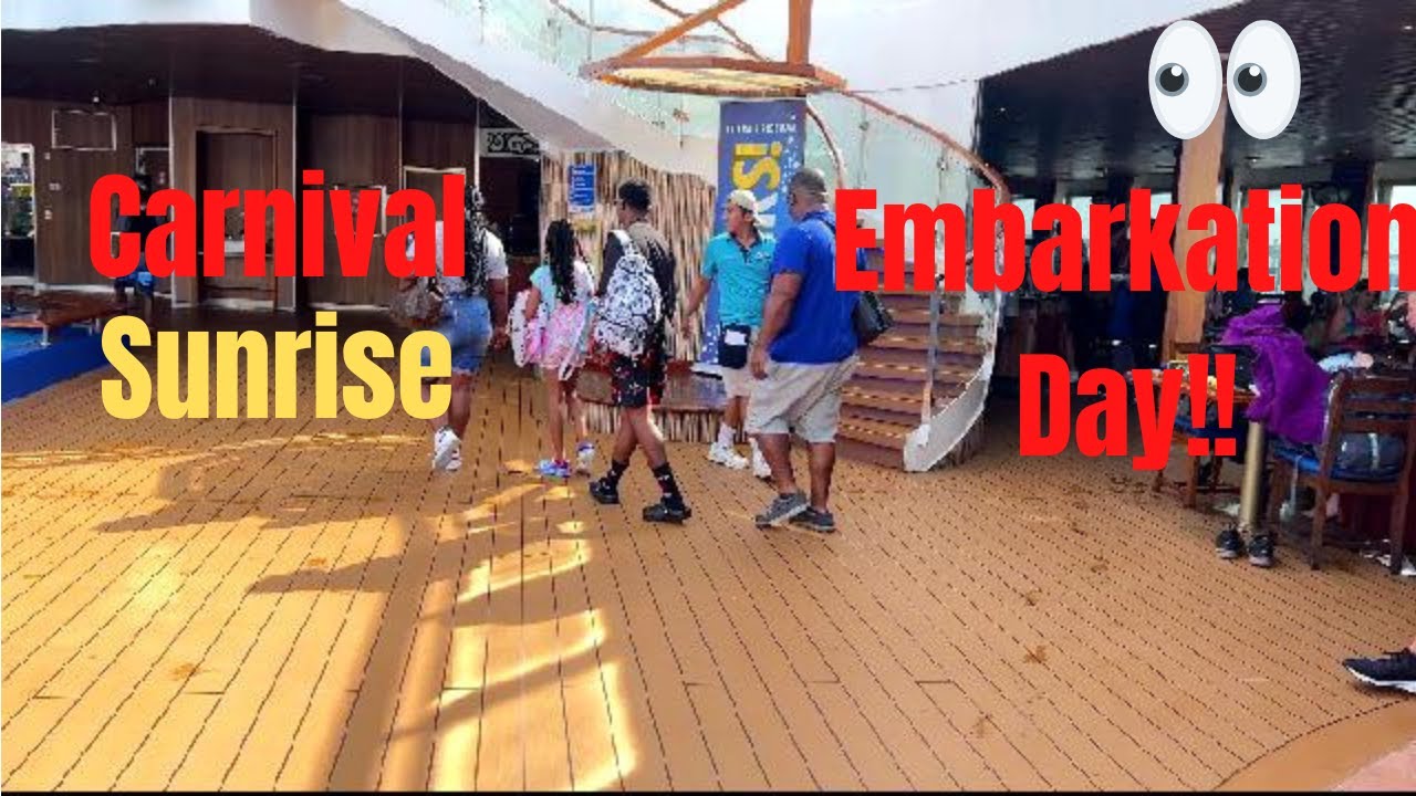 Carnival Sunrise embarkation day! | Come watch as we tour around the Carnival Sunrise.