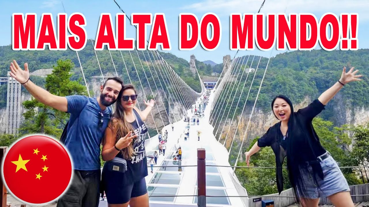 NÃO É PARA OS FRACOS!!  - Ponte de vidro China Zhangjiajie com Rota Livre Pelo Mundo!