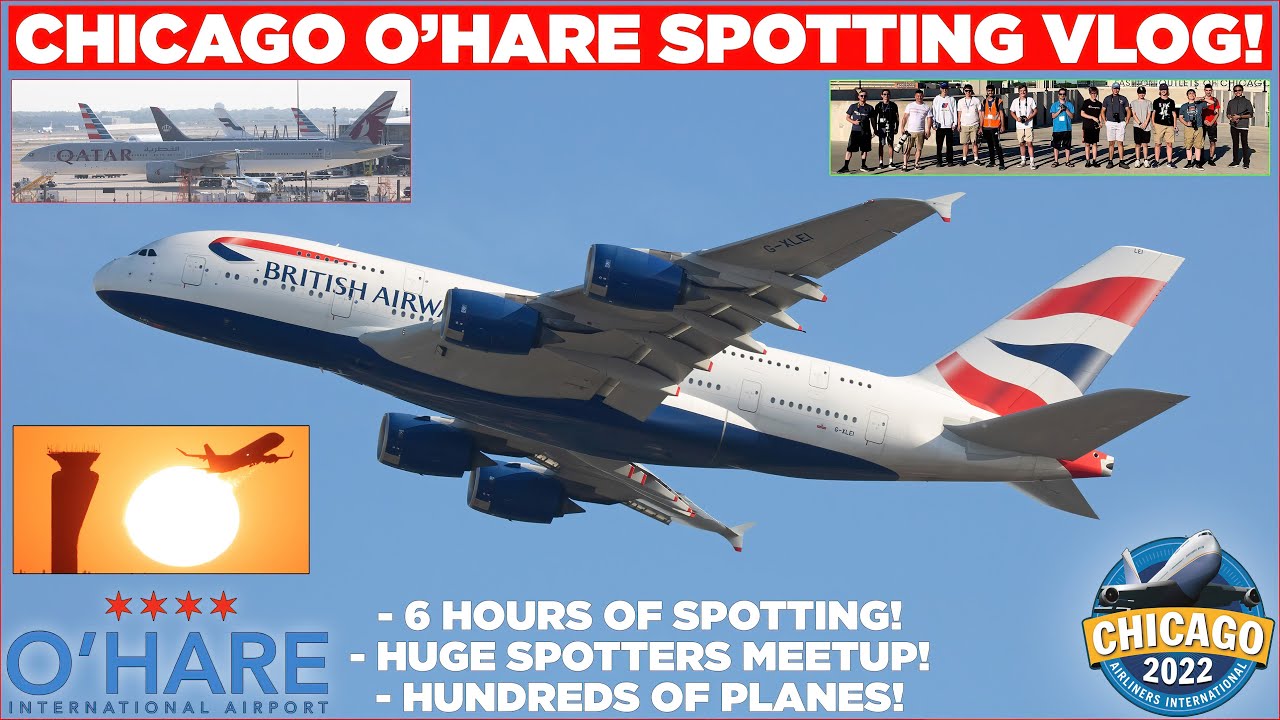 *EPIC* CHICAGO O'HARE PLANESPOTTING VLOG! 6 HOURS OF PLANESPOTTING, SPOTTER MEETUP, & MORE!