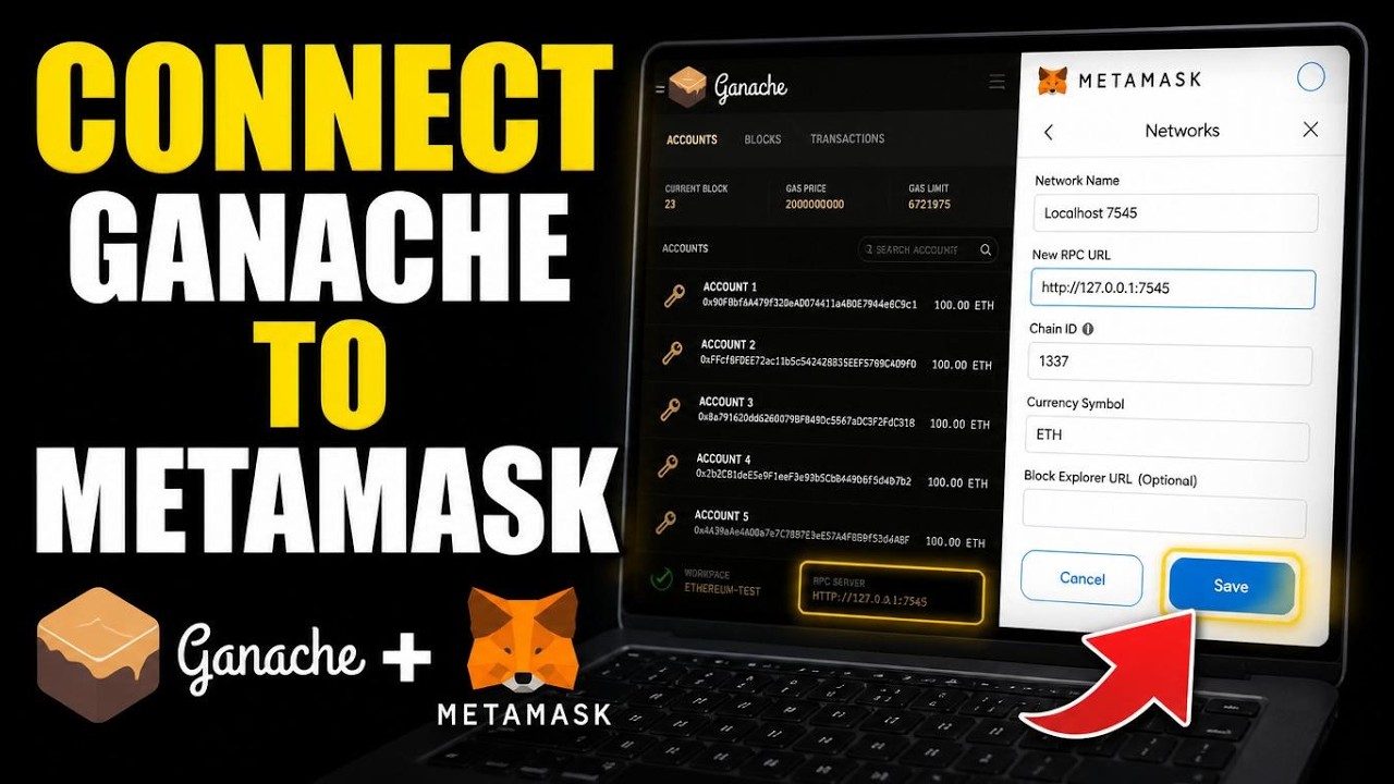 How to connect Ganache to MetaMask for Ethereum testing - Easy Tutorial