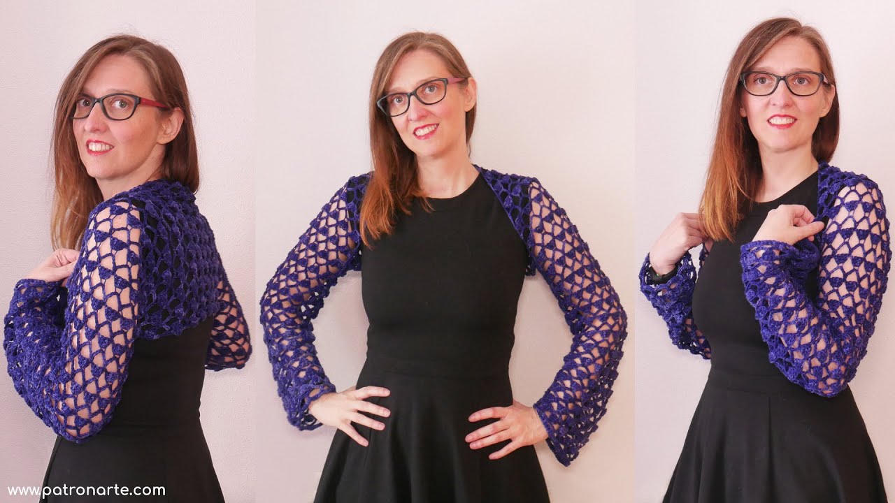 Chaqueta Bolero a Crochet - Ganchillo Paso a Paso Fácil y Rápido