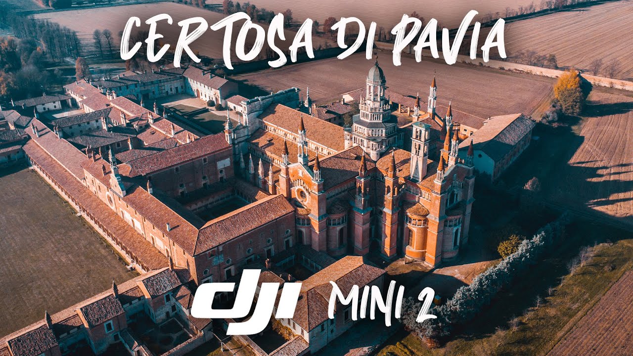 Certosa Di Pavia Aerial View 🇮🇹 [4k] Italy, Lombardy, Pavia Skyline