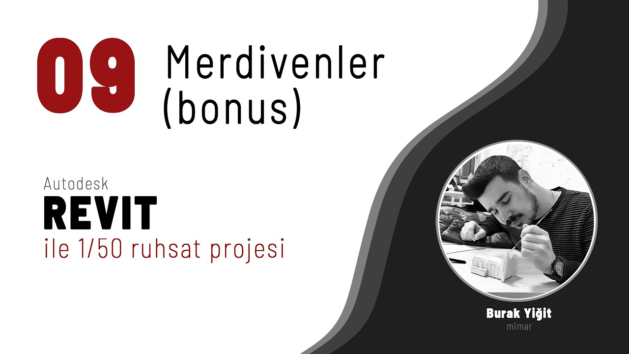 Revit ile Ruhsat Projesi # 9 | merdivenler(bonus)