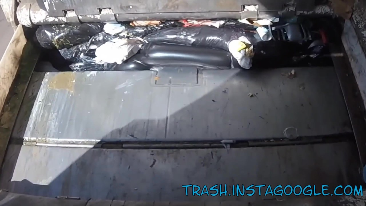 Calming ASMR Trash Compaction | Garbage Truck Crushing Smelly Trash Bags