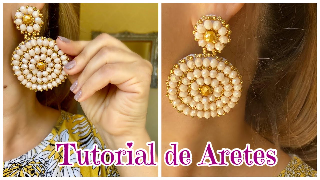 !!Aretes de Mostacillas  y Cristal 2020!! Tutoríal pasó a paso “con Sol Bisutería”