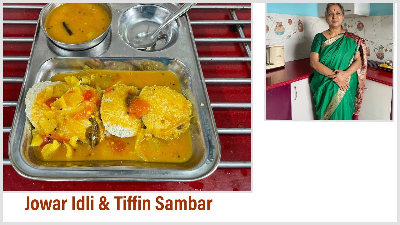 Jowar Idli/Sorghum Millet idli with a quick Tiffin Sambar I Protein rich & Gluten Free