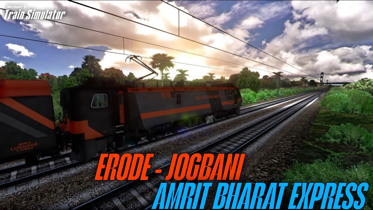 🚂 16601 - Erode - Jogbani Amrit Bharat Express | Flat 130 KMPH 🚂| P2 | CM IS LIVE | #msts #openrails