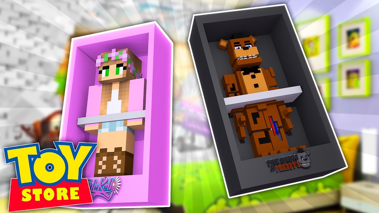 Minecraft TOYSTORE: КУКЛЫ ФРЕДДИ ФАЗБЕР ПОХИЩАЕТ БАРБИ! с LittleKelly, Carly и TinyTurtle (ролева...
