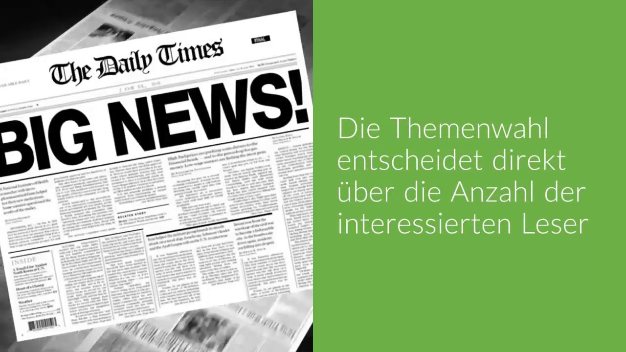 Pressemitteilung Themenfindung   Wie findet man ein gutes Thema f&uuml;r eine Pressemeldung