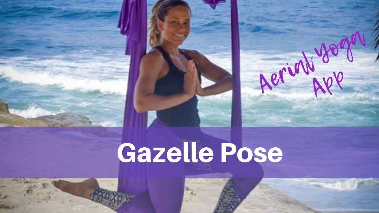 Aerial Yoga Beginner Pose: Gazelle