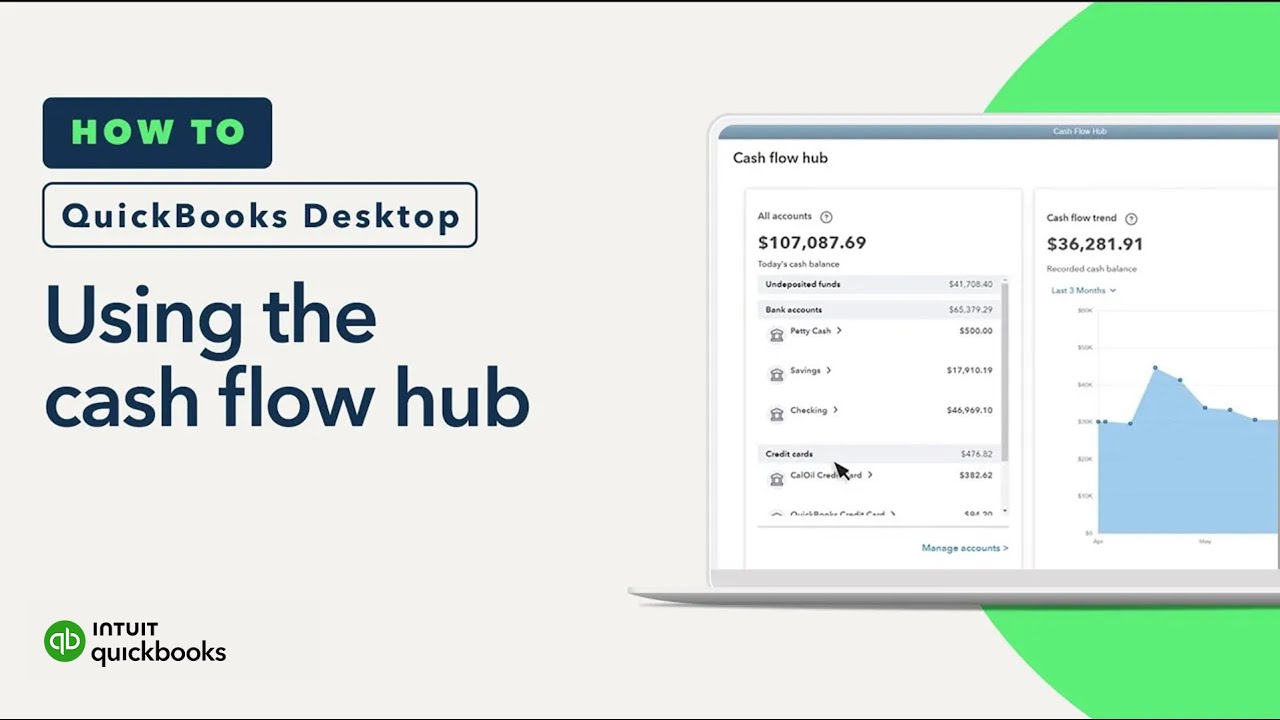 How to use the cash flow hub in QuickBooks Desktop