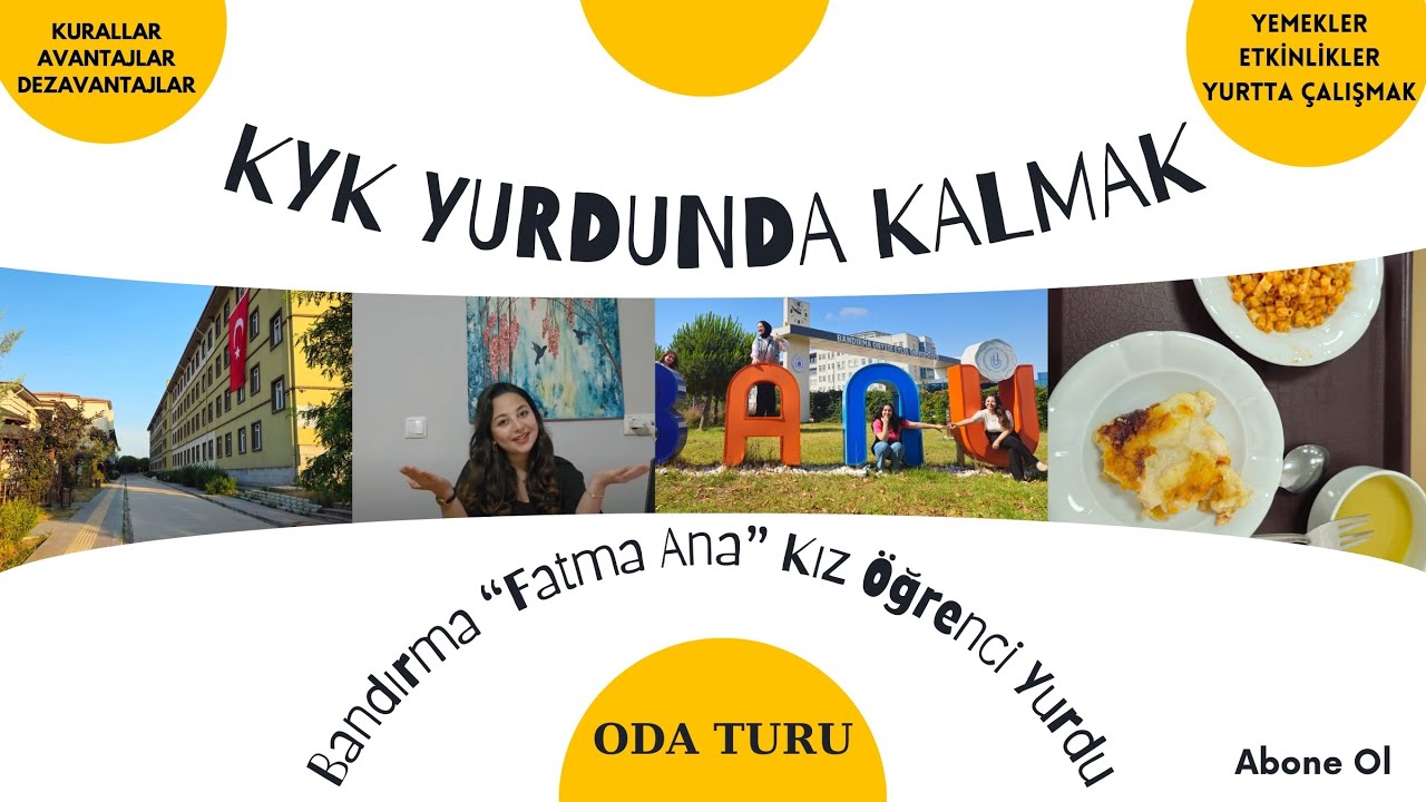KYK Yurdunda Kalmak/ Bandırma Fatma Ana Yurdu Oda Turu