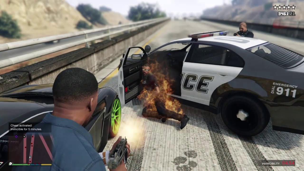 GTA V Flaming Bullet Police Chase