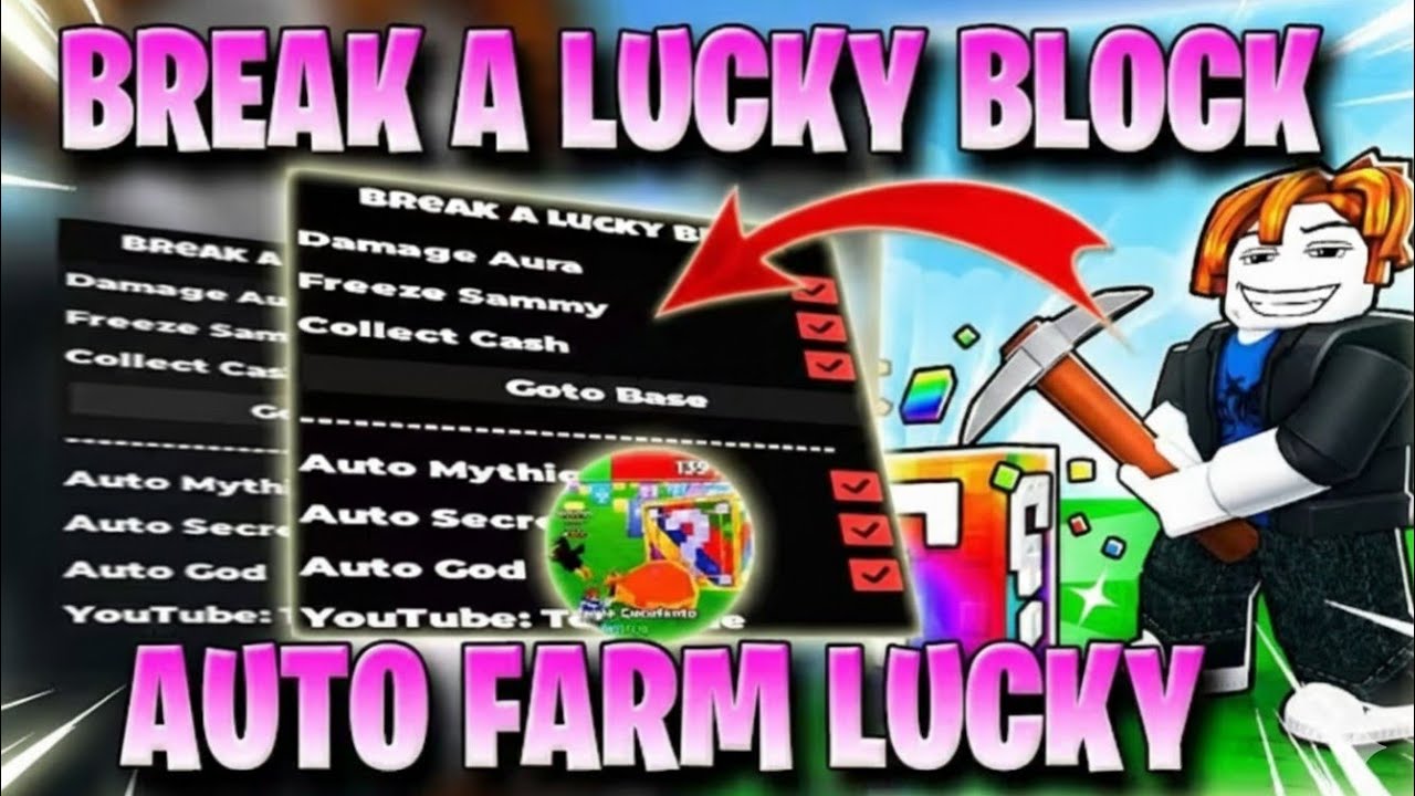 شرح سكربت ماب break a lucky block 🚫 