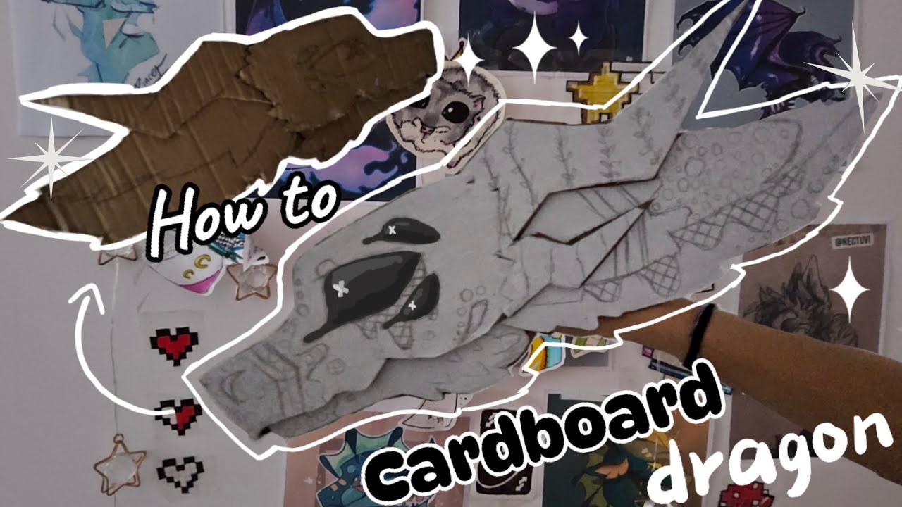 Easy Tutorial | ✨️How to make CARDBOARD DRAGON✨️