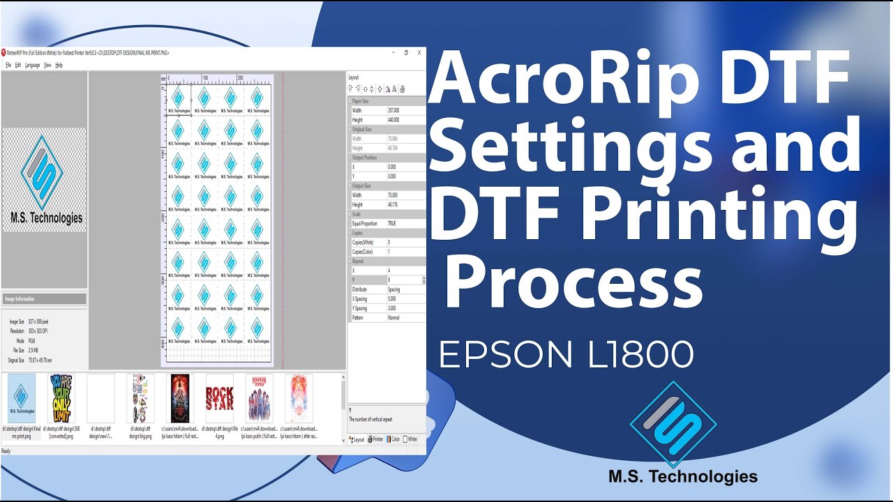 AcroRip Settings and DTF Printing Process  | DTF printing in india