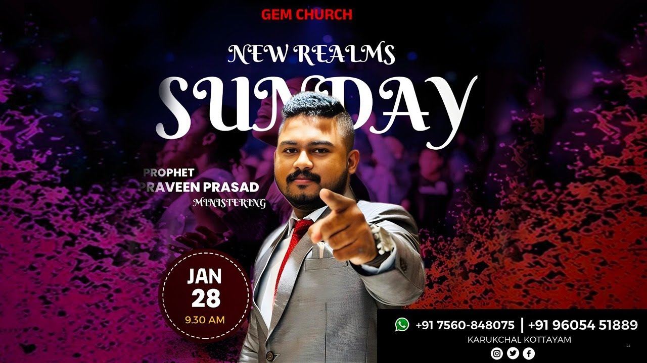 Online Sunday Church Service 28-01-2024 |  Pr. Praveen Prasad  | G E M CHURCH LIVE 🔴