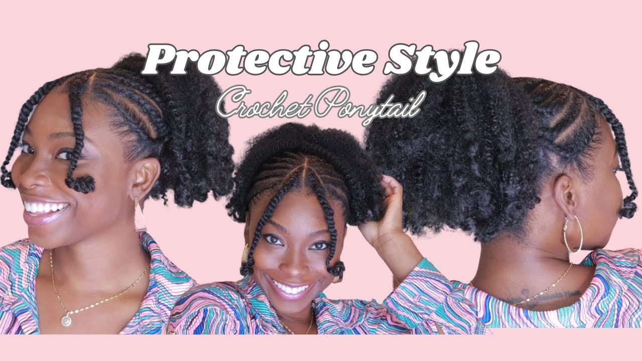 Shhh.. It's a CROCHET! | Flat Twist Ponytail Protective Style