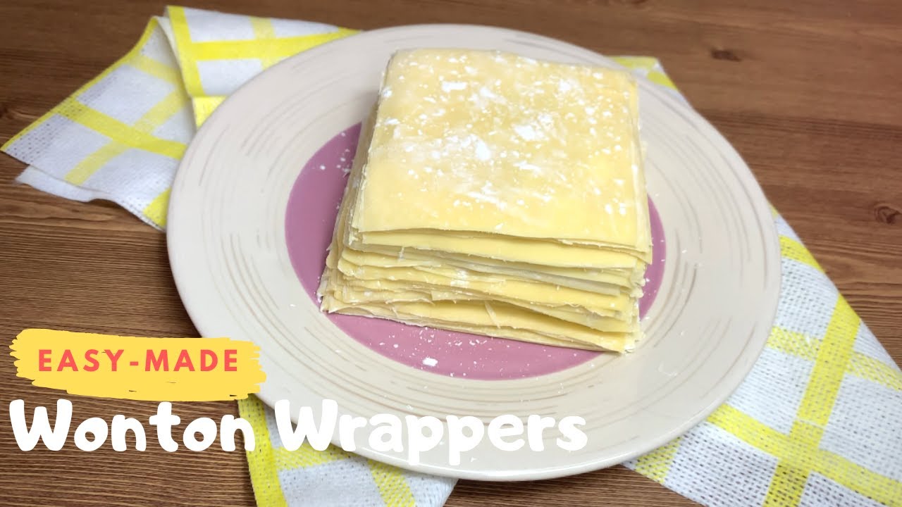 Easy-Made Wonton Wrapper(with egg yolk) 自制云吞皮（加蛋版）