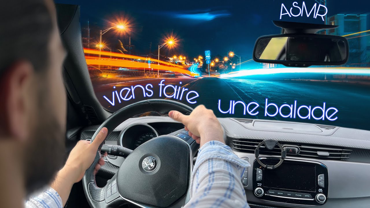 ASMR | BALADE EN VOITURE a la TOMBÉE DE LA NUIT🌜🚘