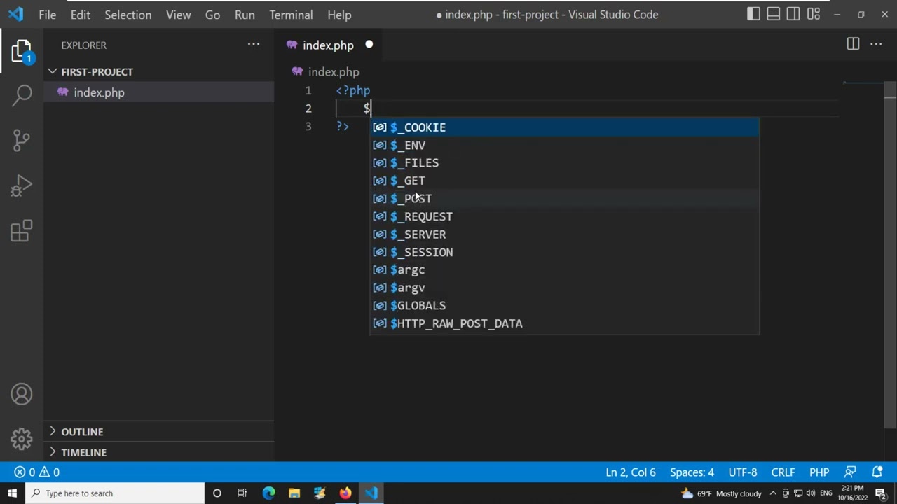 5- أساسيات ومقدمة لل PHP