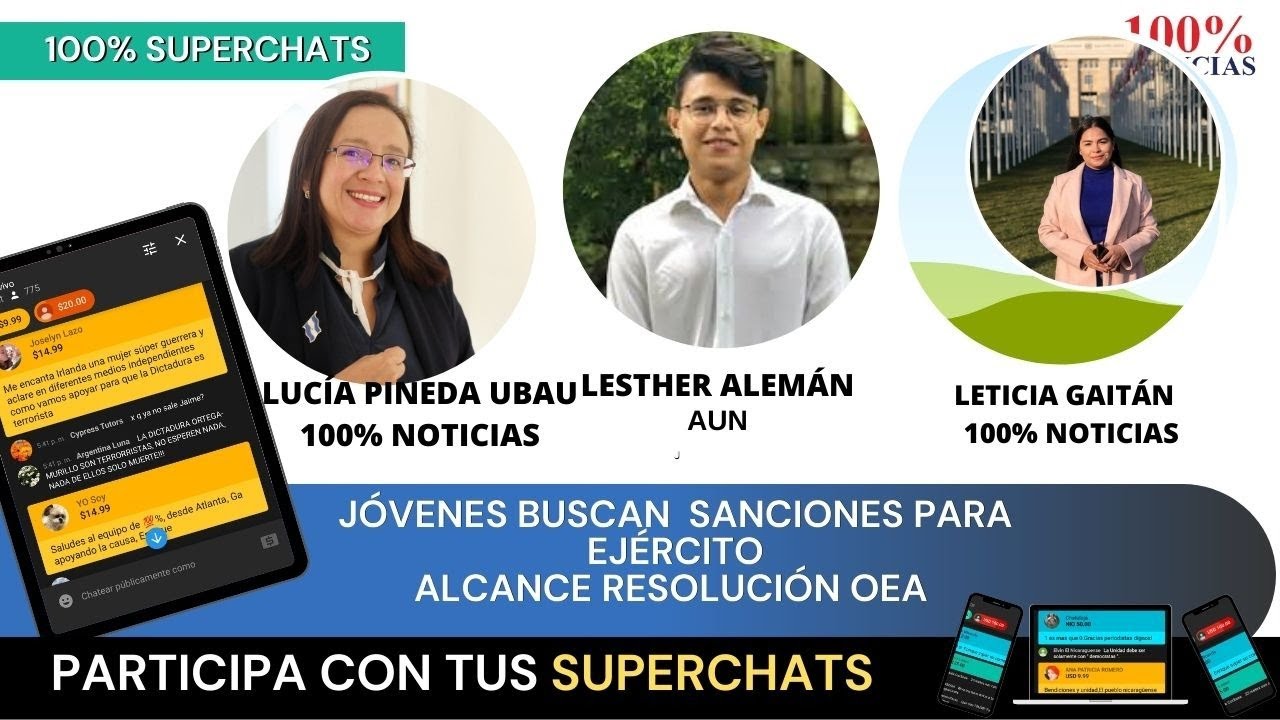 100% SUPERCHAT: Alcance de resolución OEA, Jóvenes de AUN buscan sanciones para Ejército