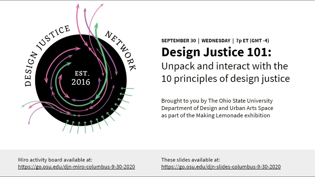 Design Justice 101: Unpack & Interact with the 10 Principles of Design Justice