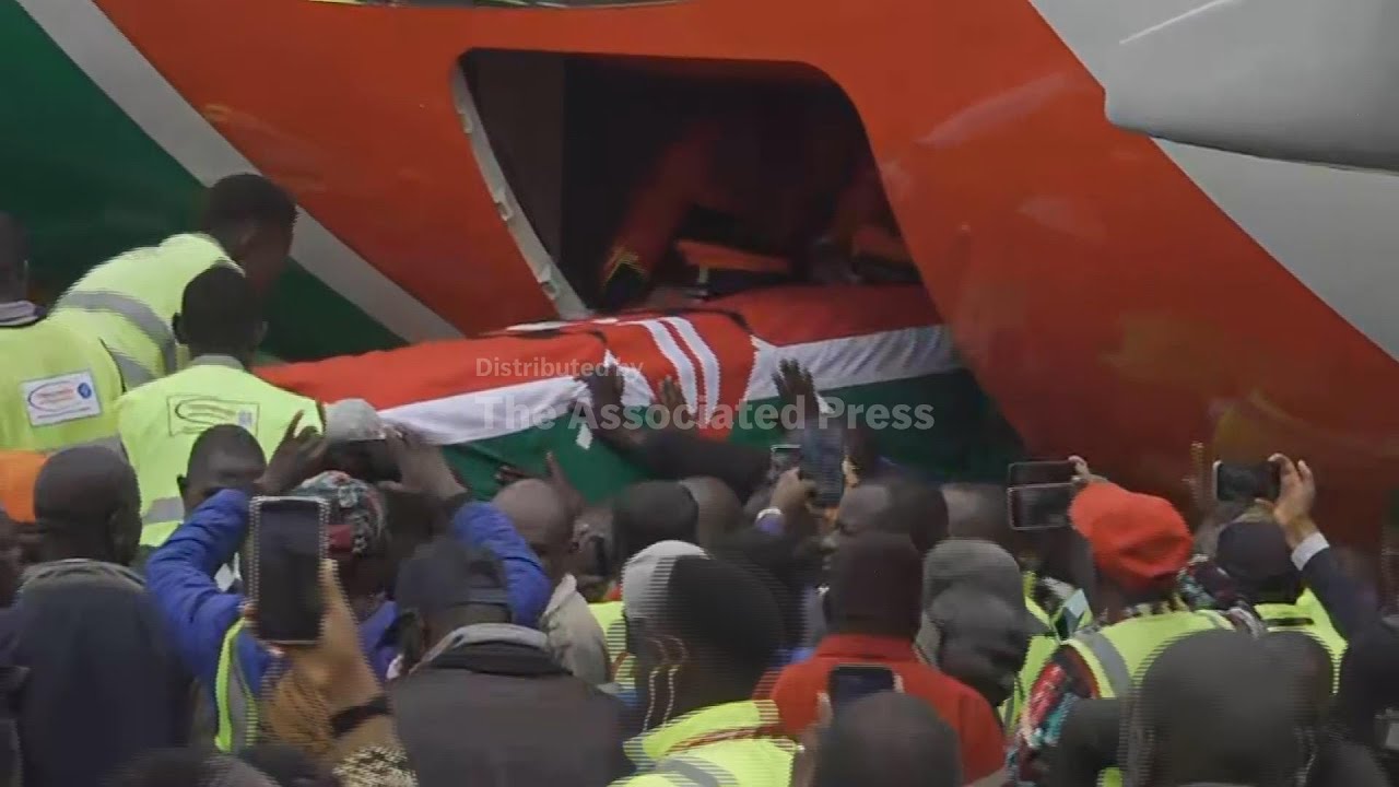 Body of former Kenyan Prime Minister Raila Odinga arrives in Nairobi