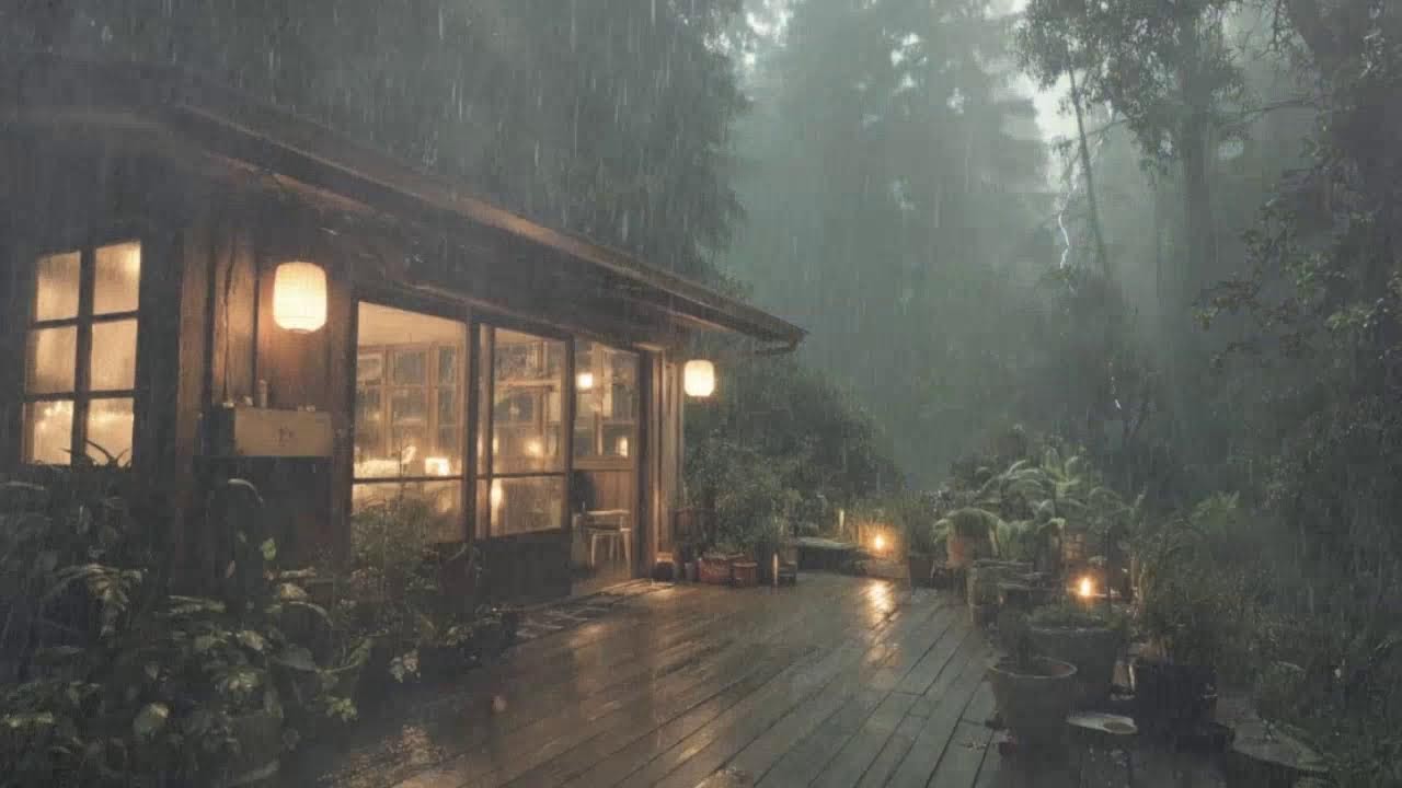Deep Sleep Rainstorm Ambience - 99% Instantly Fall Asleep with Relaxing Rain and Thunder Sound | Stu