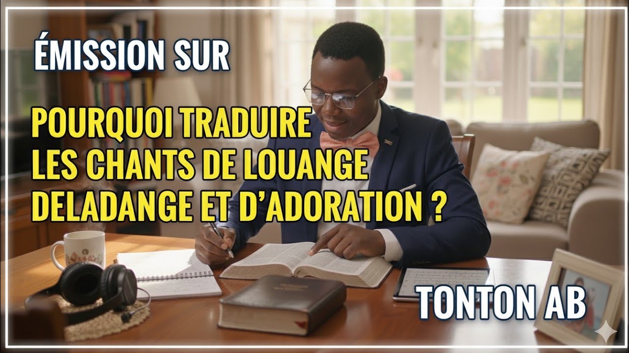 POURQUOI TRADUIRE LES CHANTS DE LOUANGE ET D'ADORATION EN UNE LANGUE COMMUNE À TOUS ( FRANCAIS) . AB