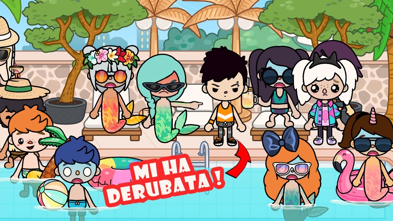 Il PARTY di fine scuola IN PISCINA 🧜🏻 ! Ma c'è un LADRO fra noi? 😨 [ Toca life world Storie ]