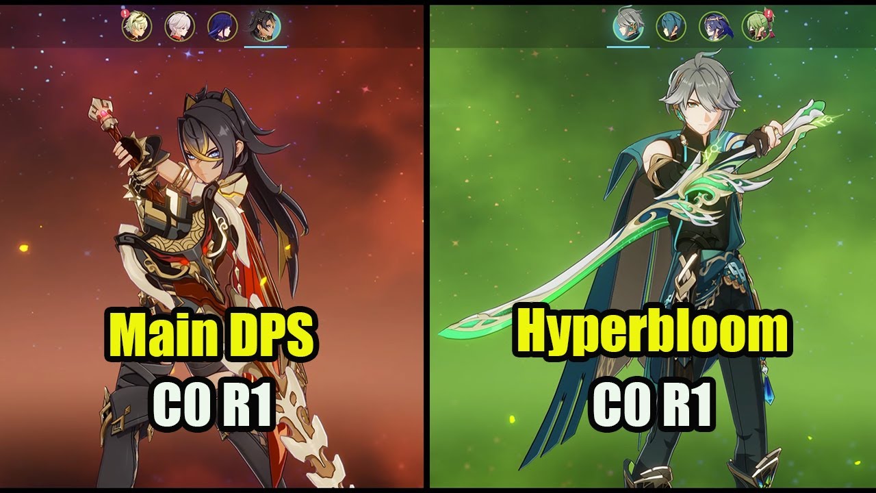 Dehya C0 Serpent Spine R1 & Alhaitham C0 Foliar Incision R1 spiral abyss floor 12 genshin impact