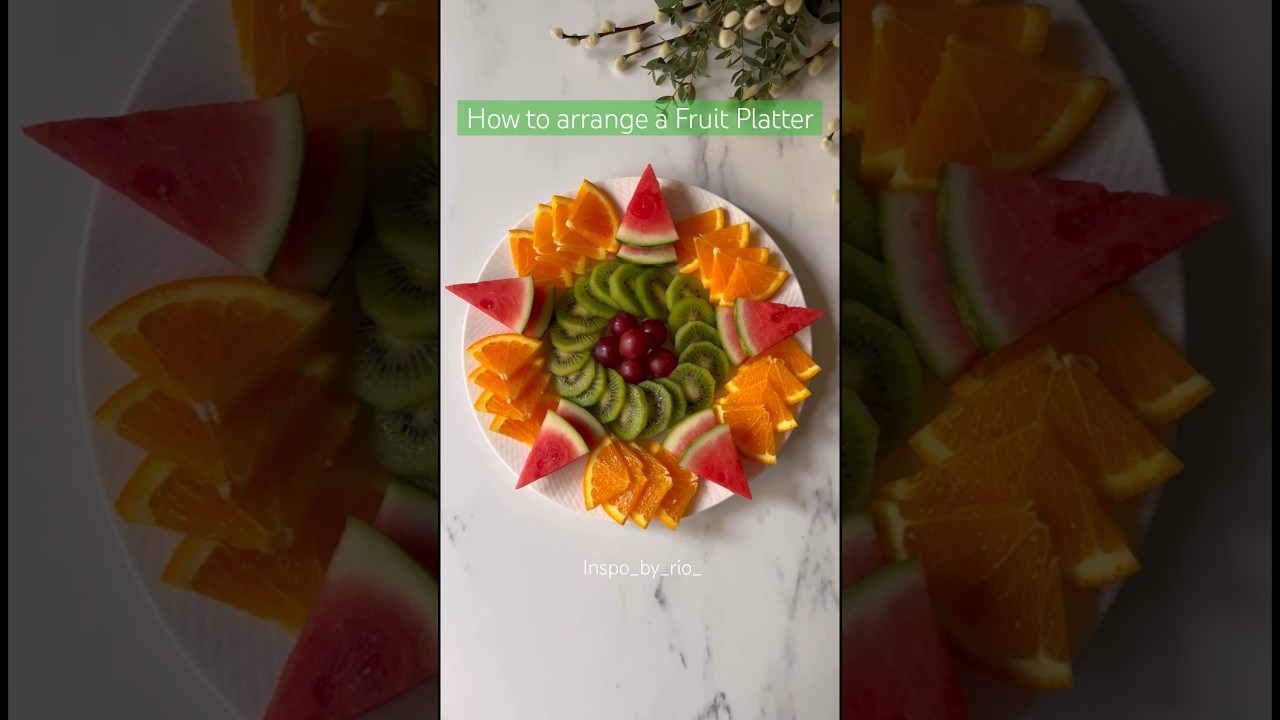 How to arrange a Fruit Platter like a pro 🍉 Fruit Board Decoration 🍊 #shortsvideo #short