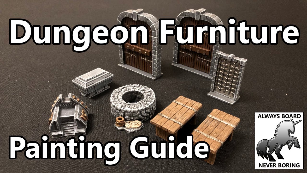 How to Paint Dungeon Furniture & Terrain for Dungeon Saga & HeroQuest | Easy Painting Guide