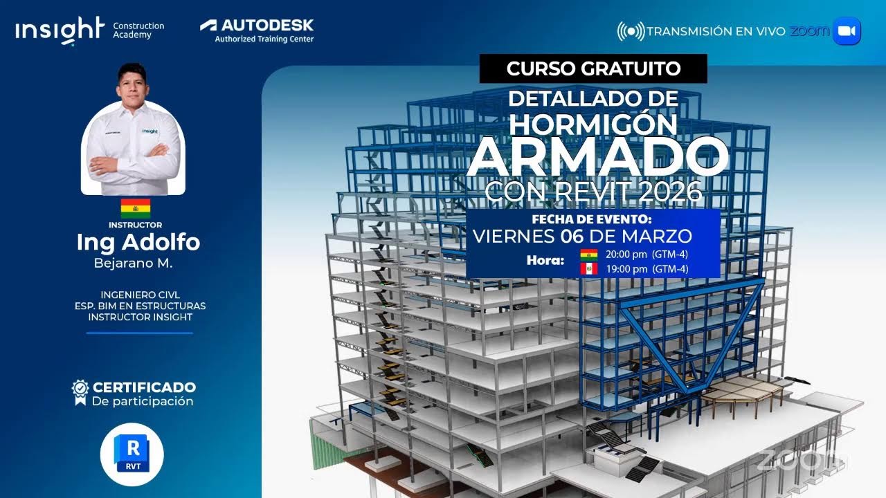 CURSO GRATUITO - DETALLADO DE HORMIGÓN ARMADO CON REVIT 2026