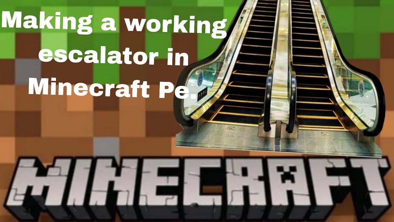 Making  working escalator in Minecraft pe.#minecraft#tutorial#how to make an escalator in Minecraft#