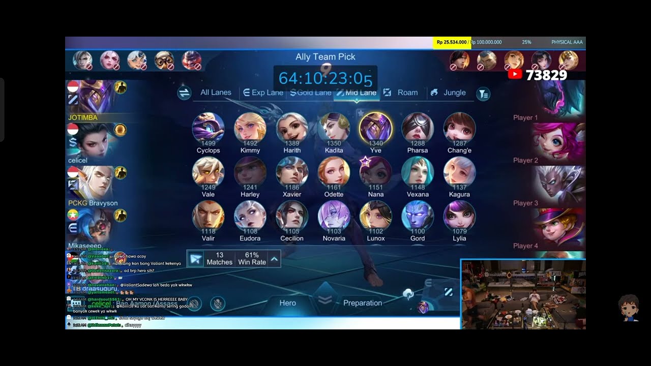 KOCAK❗ALOY - BRAVY DAN YUKA MAIN MOBILE LEGENDS DI MARAPTHON (DEFEAT) 🤭 #yb #ybrap 