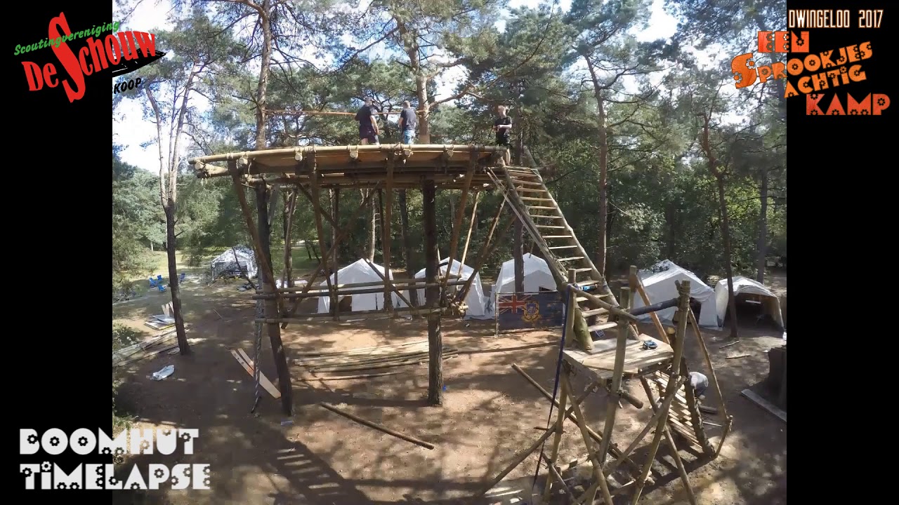 Verkennerskamp 2017 - Timelapse Bouw Boomhut