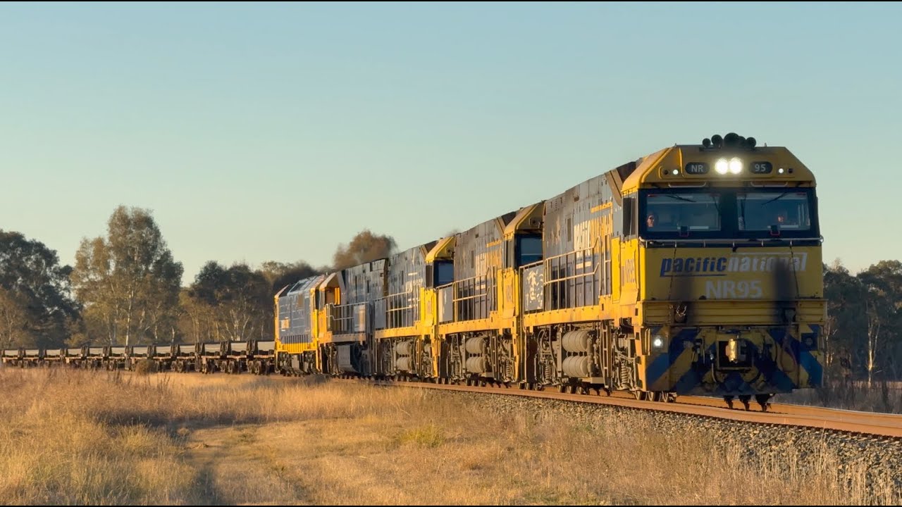 Freight And Passenger Trains On The Main Southern Line - 4K